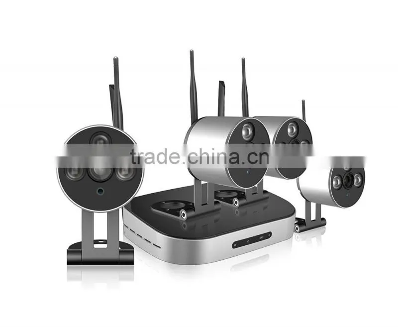 4Ch 720P HD Wireless waterproof camera Video Security System nvr kits