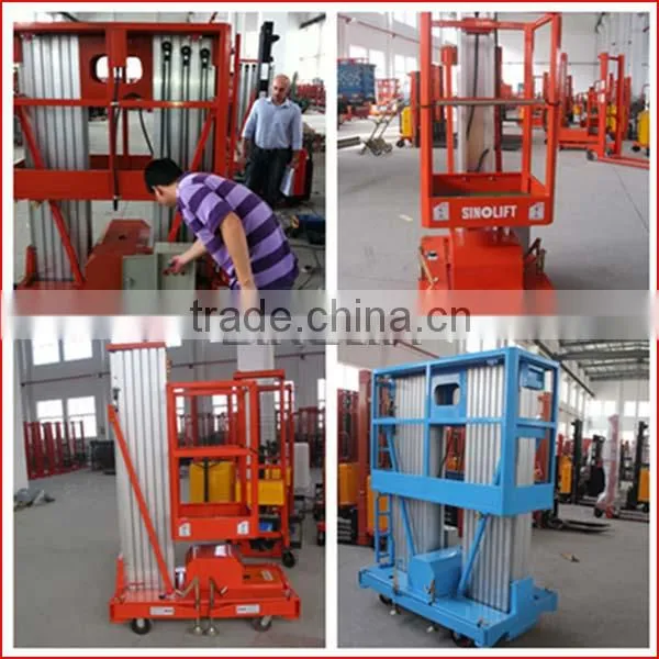 2015 Sinolift GTWY Series Tilting Mobile Single Mast Semi-Electric Work Platform