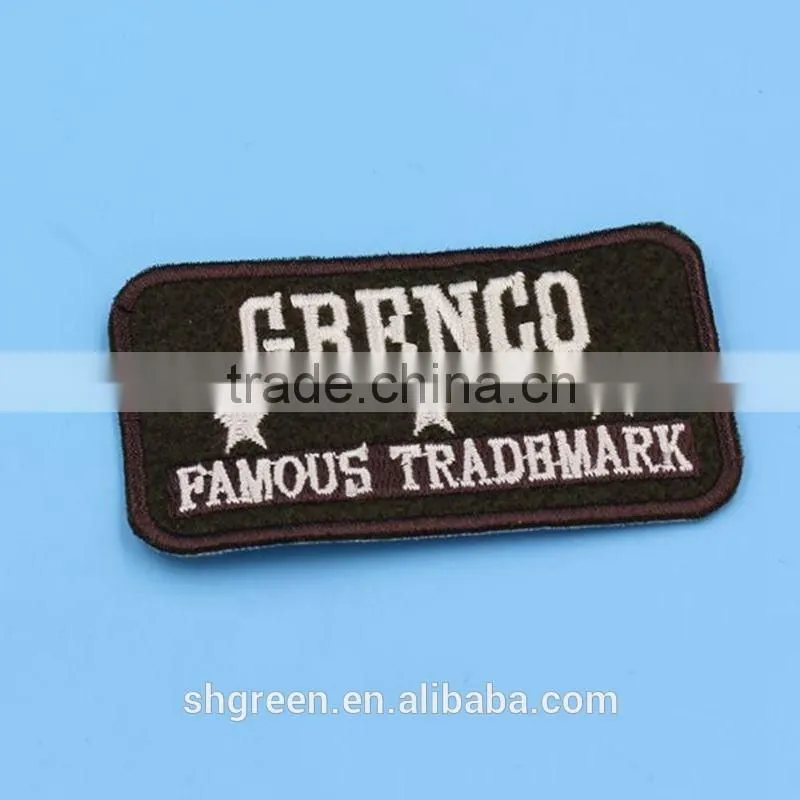 Lady garment velvet embroidery logo patch