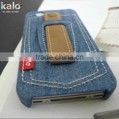 Denim Case with earphone winder for iPhone 4S Case
