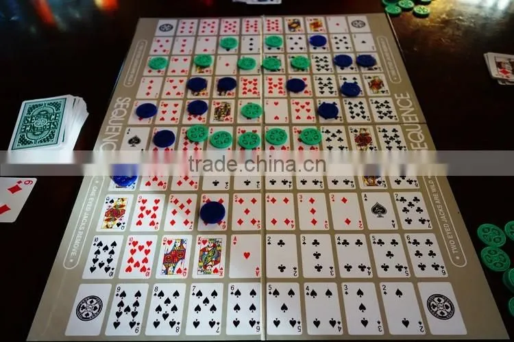 Sequence Game Adults and Children strategy Board Game Cards