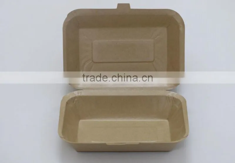 Unbleached disposable heat proof paper food packing box