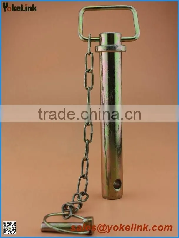 Zinc yellow Trailer parts Hitch Pin with wire lock pin