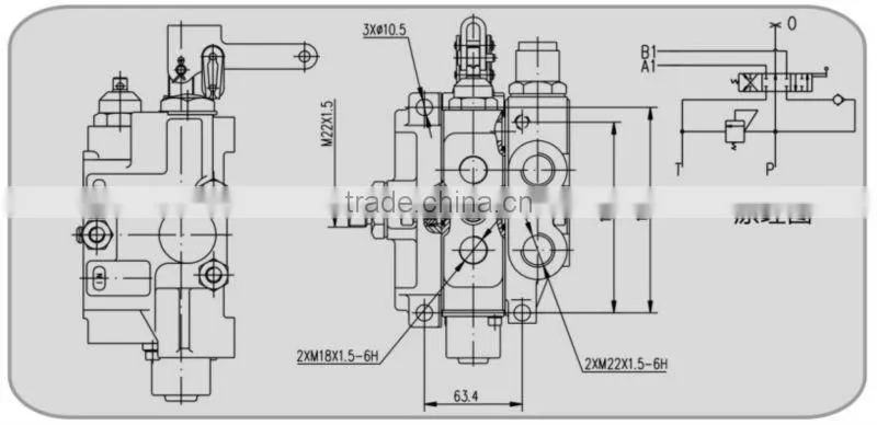Multi-way with One Piece Single-acting/Double-acting Valve Body DLF/50-1P