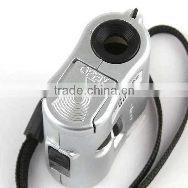Protable Mini 60X Loupe LED Light Magnifier Microscope