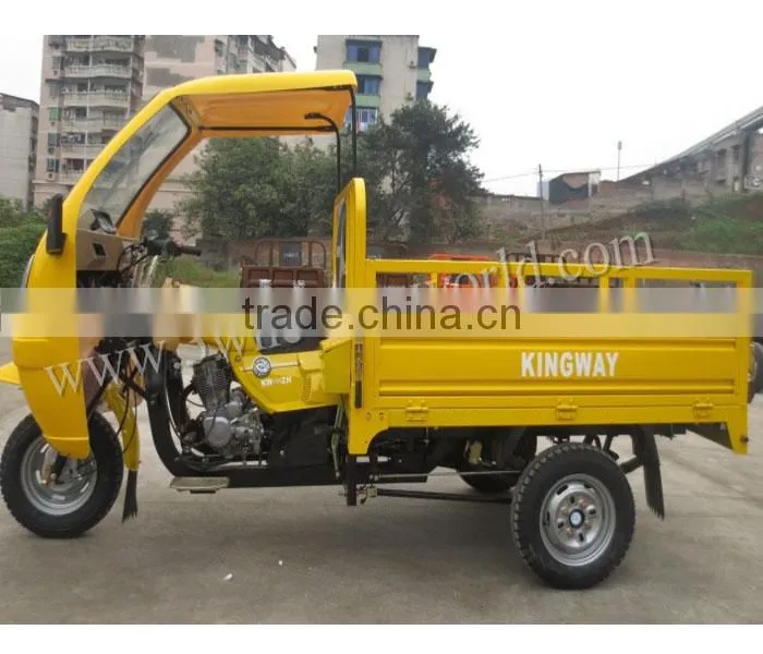 China used cargo bike /three wheel motorcycle for sale/ cargo tricycle with cabin