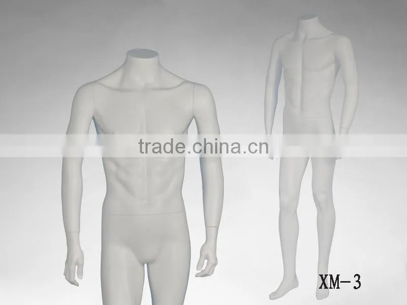 Window display full body dummy headless male mannequin for sale