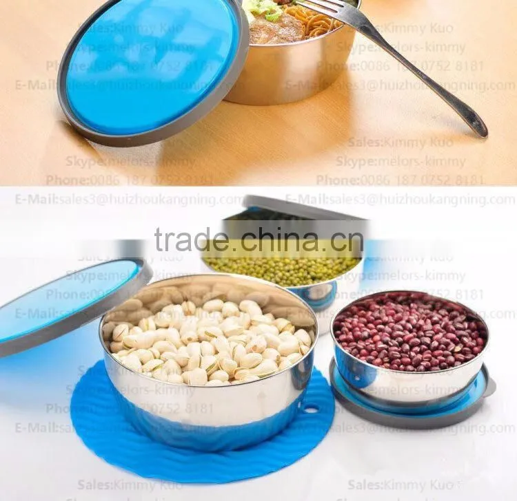 Good quality stainless steel food container with lid