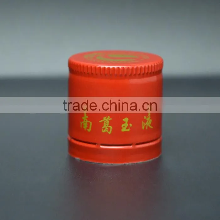 Factory price red aluminum cap for wine glass bottle
