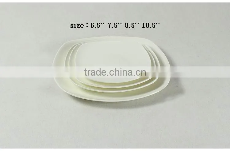 Haonai hot sale product high quality square shape ceramic plates dishes
