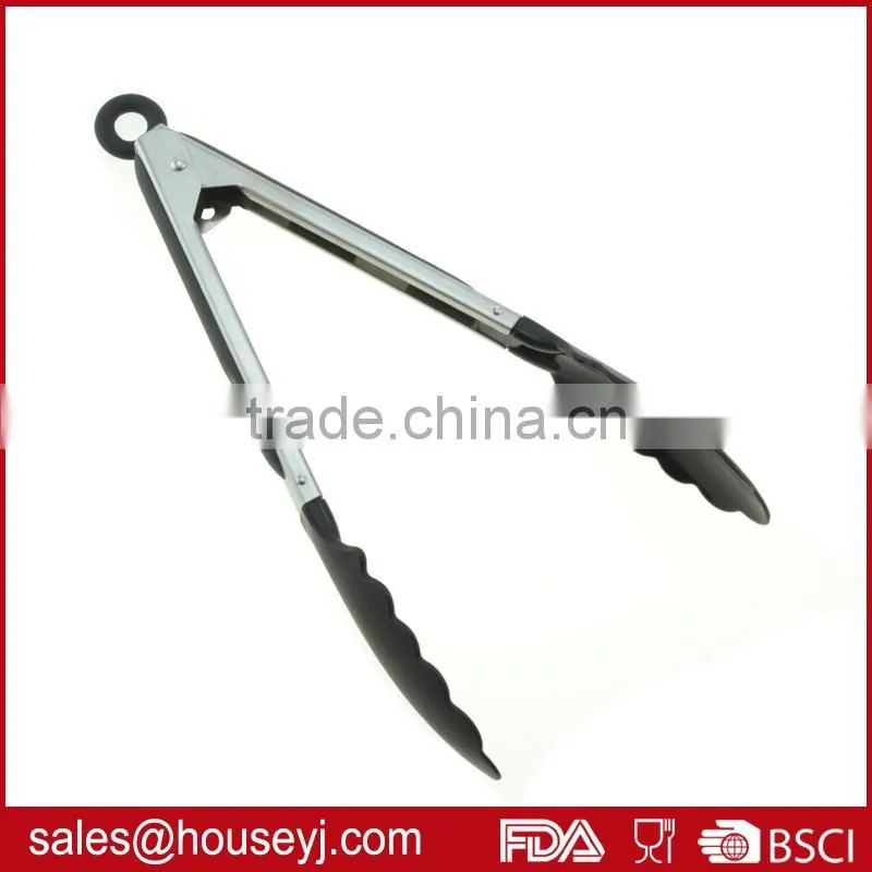 10 inch high quality stainless steel bread tongs food tongs kitchen serving tongs