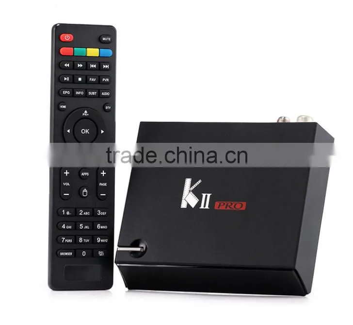K2 Pro 4K Android 5.1 Smart TV Box Quad Core Amlogic S905 Cpu Model KII Pro Dvb-T2+S2 Andrord TV Box
