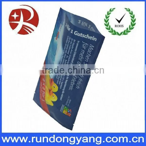 high quality plastic bag of wet tissue packing with notch