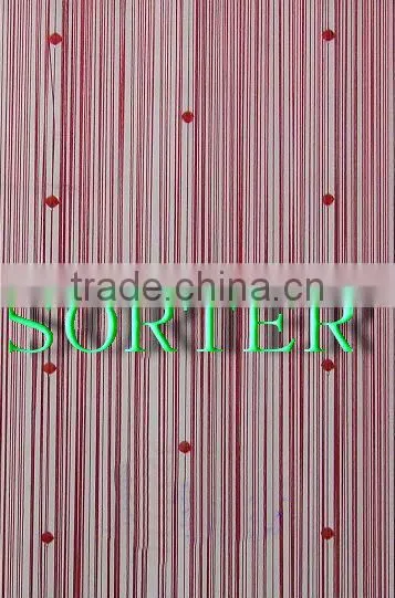modern style red colour polyester string curtain