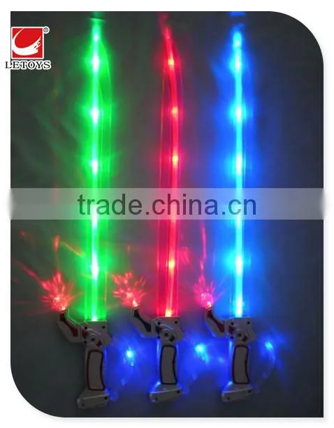 best selling 63 cm plastic weapon toys flashing green light musical sword