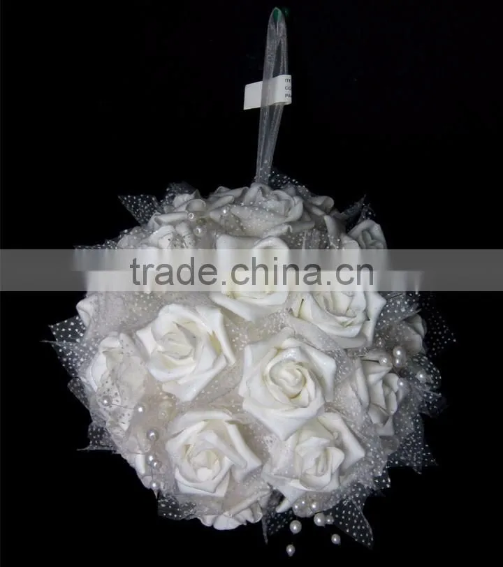 import china products artificial rose balls for wedding decoration