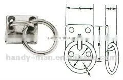 Marine Hardware Industrial Stainless Ring Plate with sink hole Anchor Plate