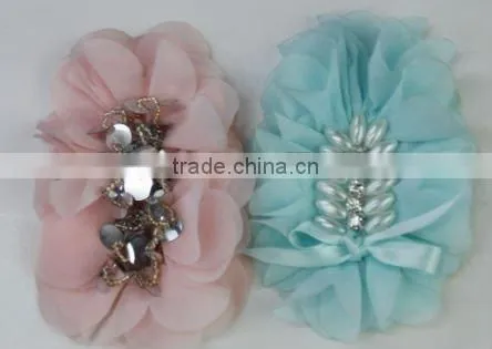 chiffon flower hair clip