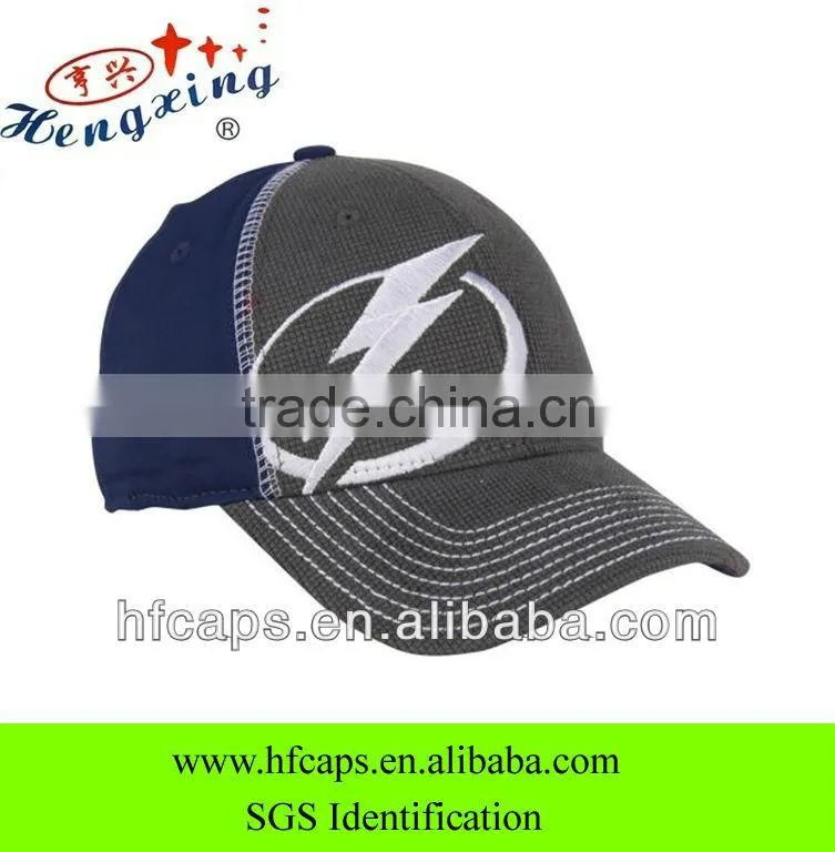 2013 mens blue and gray 6 panels custom 3D embroidery baseball caps and hats