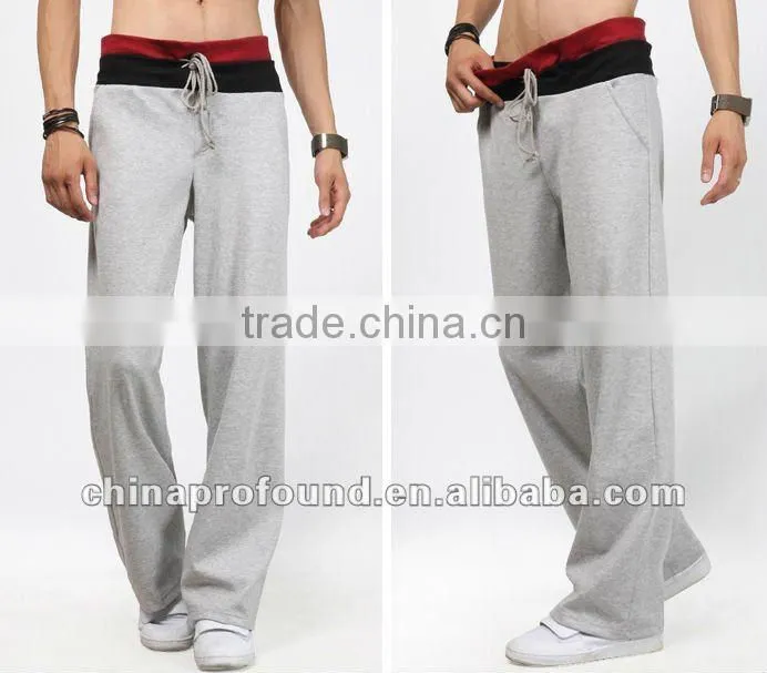 Custom latest design casual sweat pants fabric cotton mens sports track pants