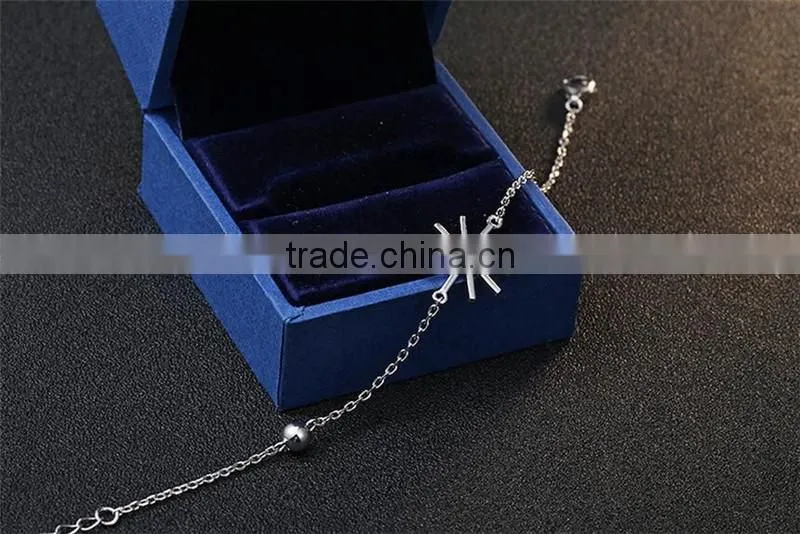 New design 925 Sterling Silver Sunflower Charms Bracelet for women