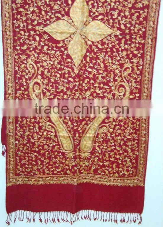 Printed Red Silk Scarf