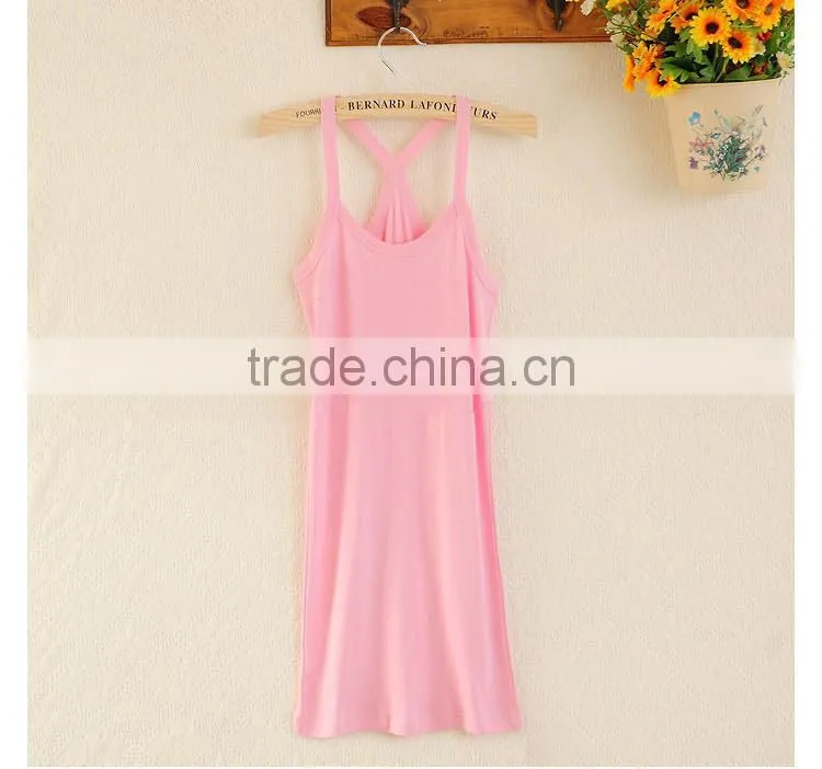 100% cotton women camisole top strings camisole Y-style tank top