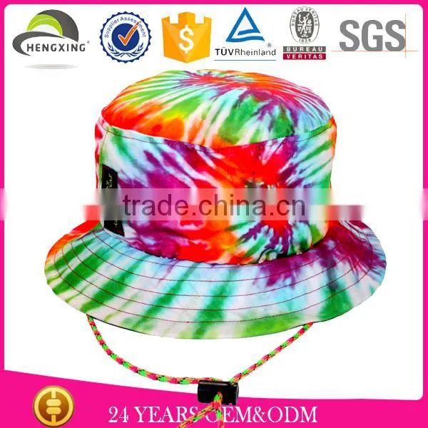 stocked custom print cloud bucket hat no logo/small logo on the bucket hat brim