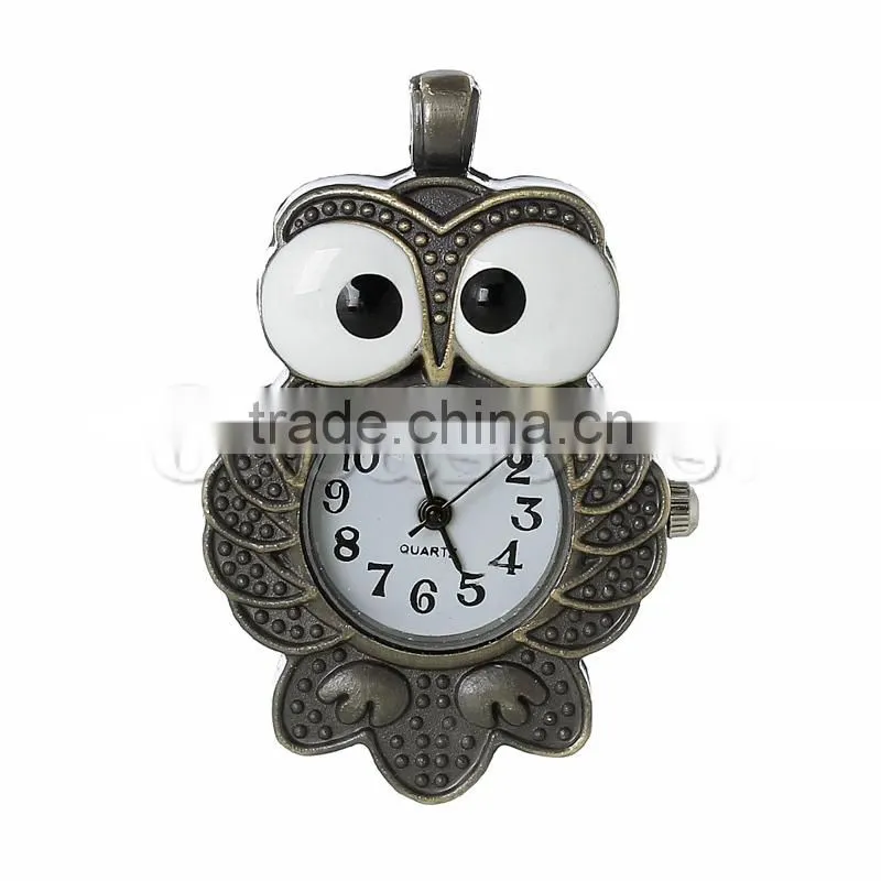 China Watches Face For Pocket Watches Necklace Pendants Owl Halloween Antique Bronze Battery Included 4.5cm x 3.1cm1 Piece