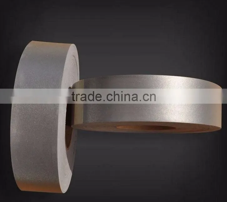 Silver bright PET material 3m reflex tape,heat transfer reflector tape for reflective vest
