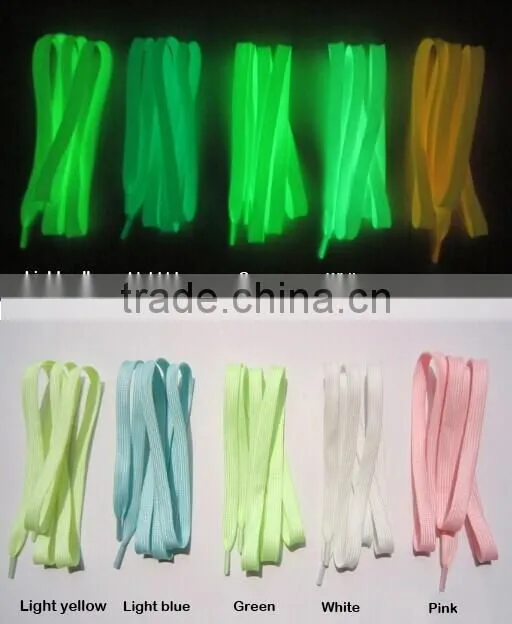 Luminous Shoelaces Glow In The Dark Shoelaces Fluorescent Shoelace For Sport Flat Shoe 100cm * 5 Different Colors