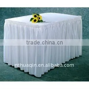 100% polyester table skirts for banquet wedding table linen table skirts