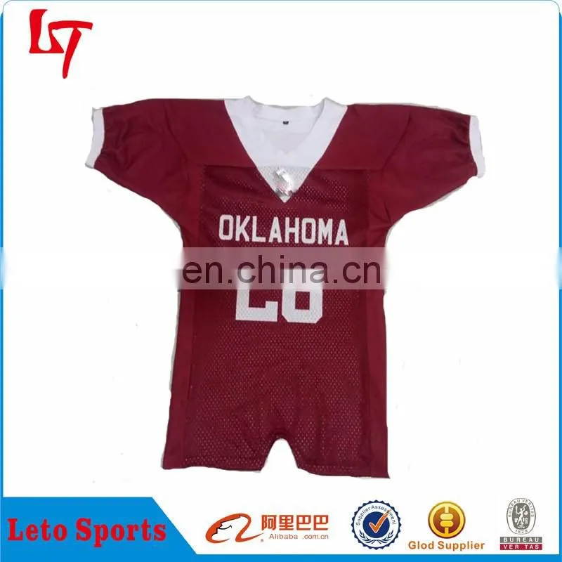 OEM Service 100% Polyester Mesh Wicking Material American Football Jersey for Teams
