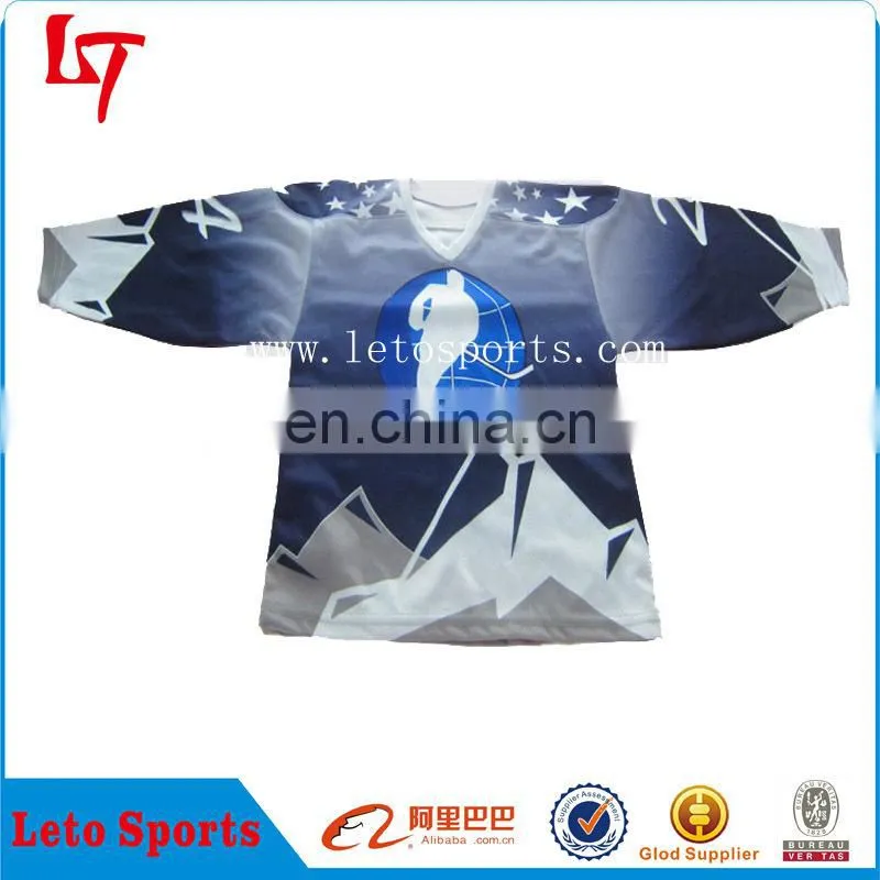 Fast Break Men's Ice Hockey Jersey with Sublimation Printing /Custom ice hockey garment with polyester fabric