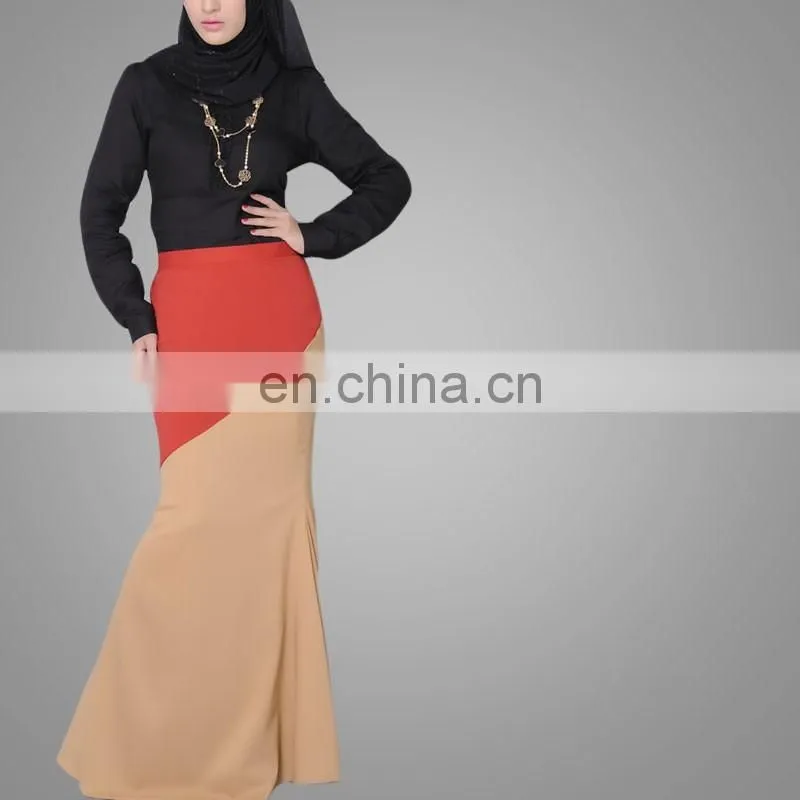 Simple Baju Skirt Hijab Jubah Party Muslimah Wearing Slim Ladies Maxi Islamic Dress Baju Dresses Malayu Long Maxi Skirts