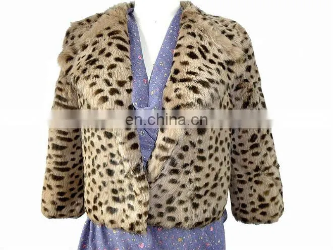 ladies Leopard rabbit fur vest