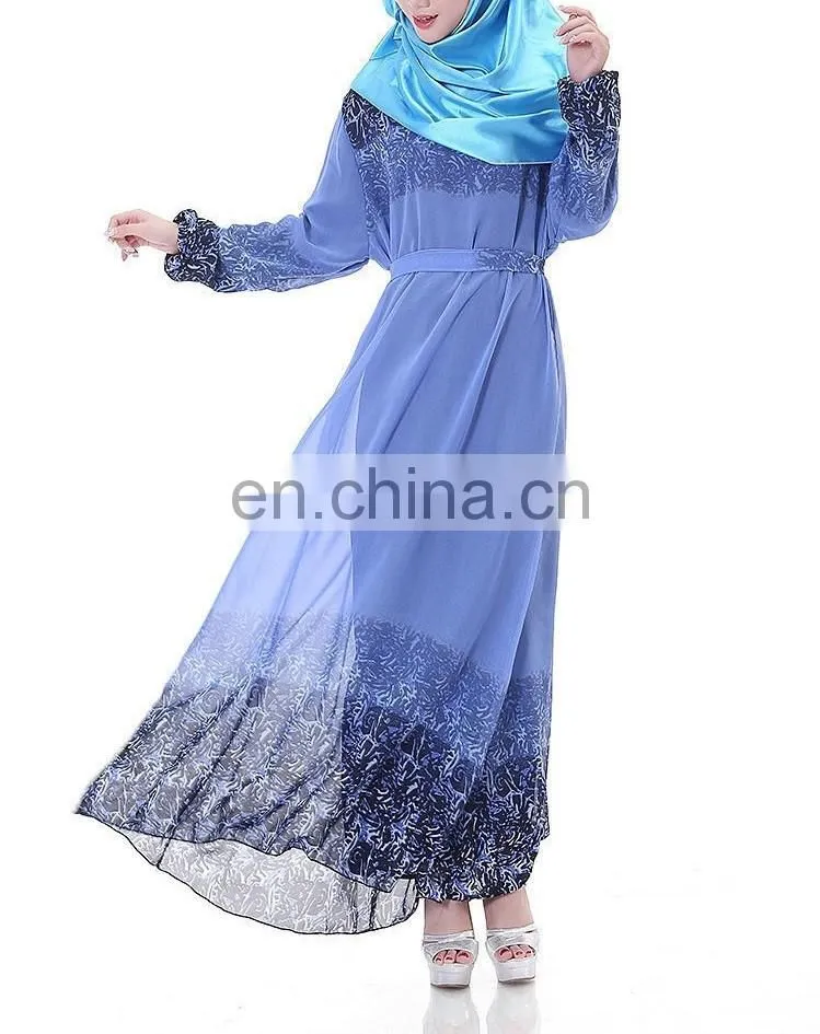 New fashion long sleeve muslim dress