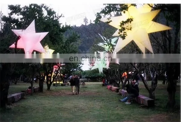 Large inflatable gilter star shaped decoration for party or event