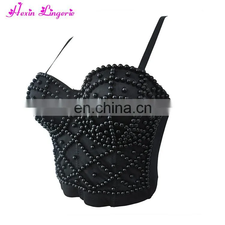 Fast Delivery black bead decoration chinese plus size sexy fat women bra
