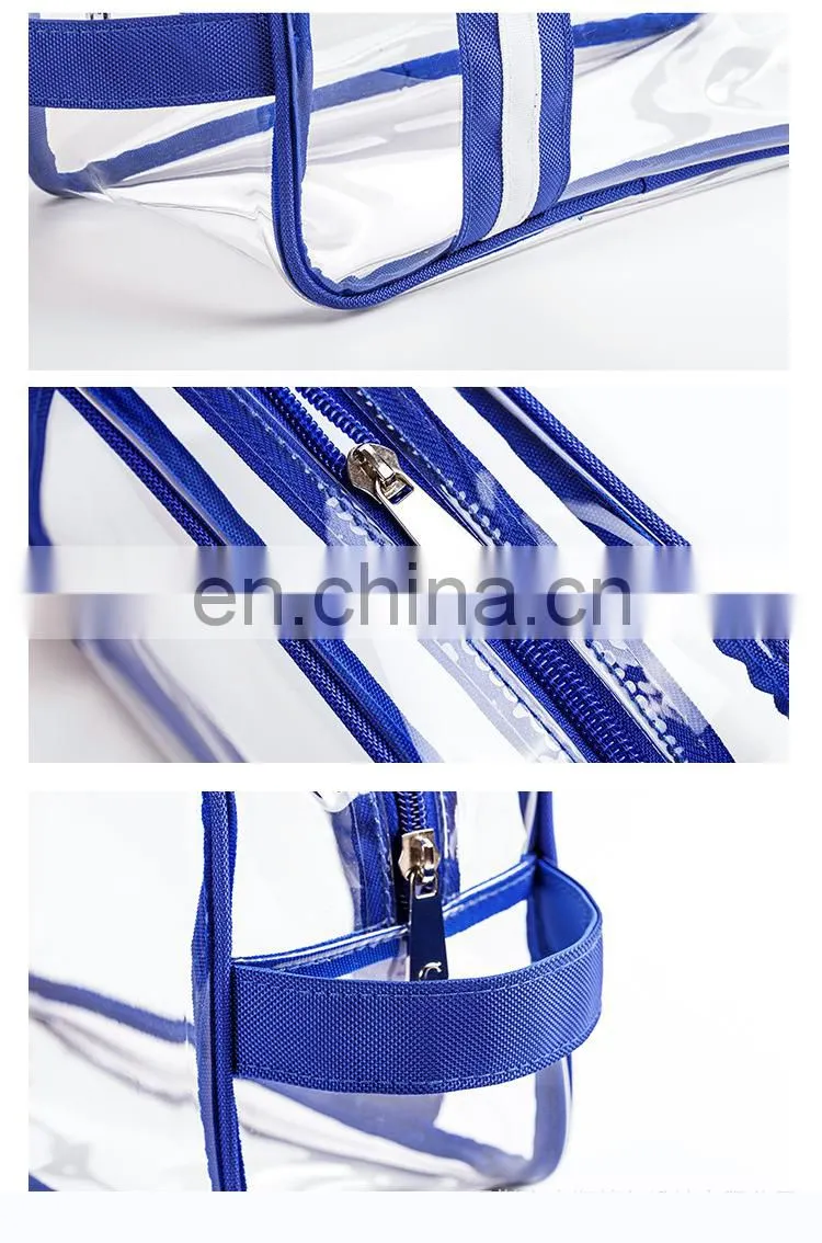 Travel transparent PVC contracted personalized cosmetic bag