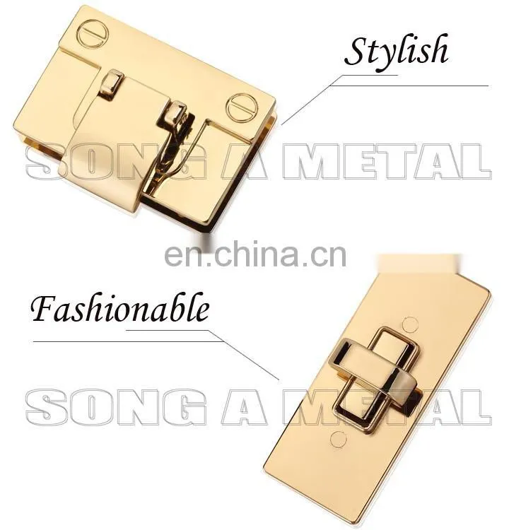 Luxury twist lock Customized metal handbag locks