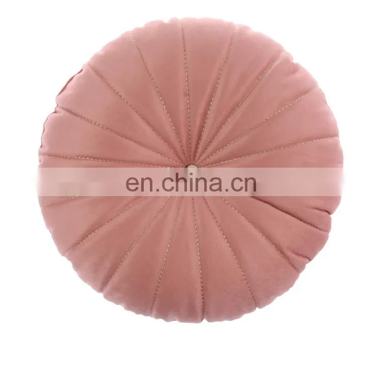 Wholesale Comfortable Fashion Micro Mink Circle Chair Cushions with Button for Living Room