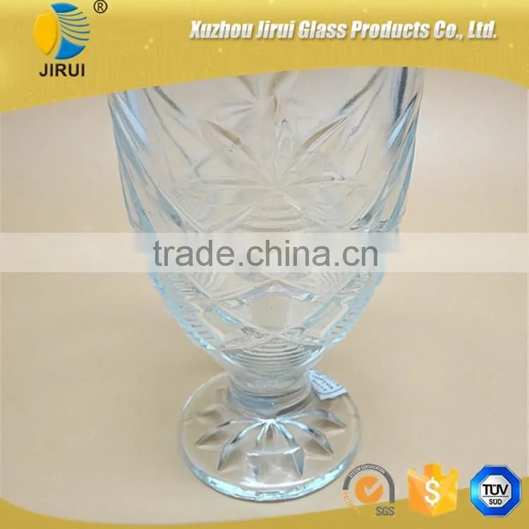 goblet glass ice cream jar wide mouth
