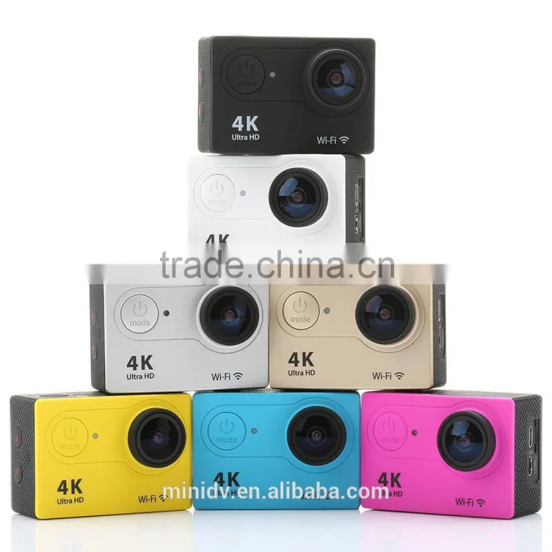 high speed class 10 tf card required 4k sport wifi action camera with 170 degree wide angle lens, record up to 60fps at 1080p