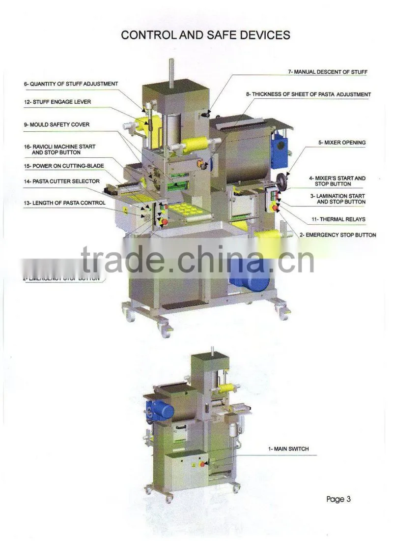 Multi-function automatic maker for pasta and ravioli KOMBY 250