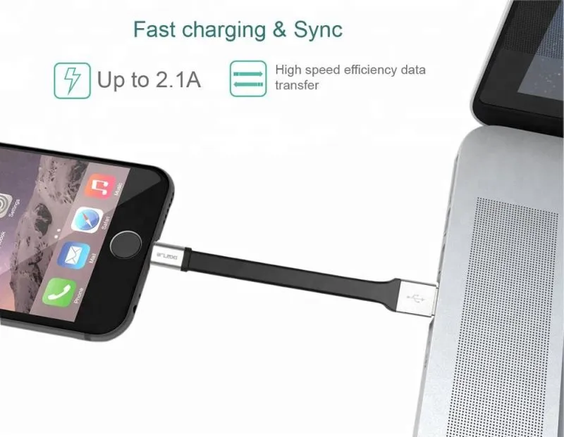 mini portable mfi certified 8pin keychain USB cable fast charging 15cm data charger for iPhone 7/8/X