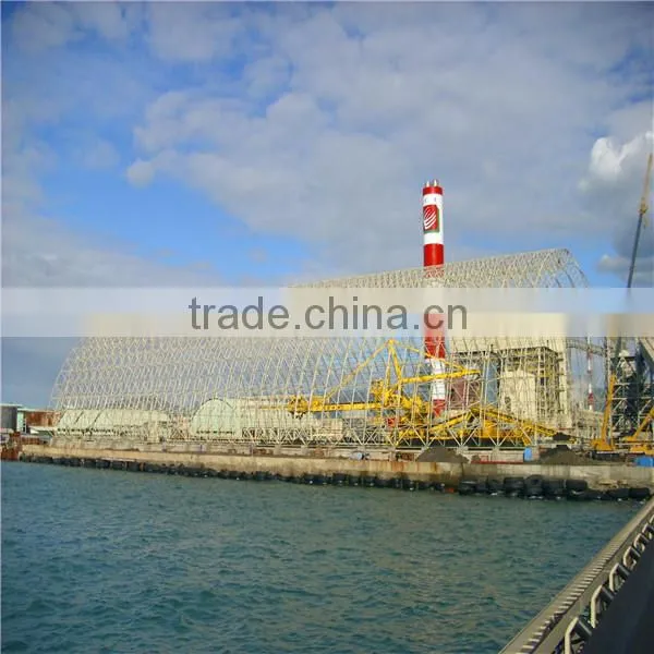 Steel space frame coal shed