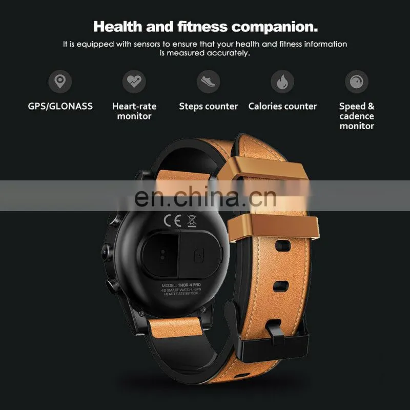 Zeblaze THOR 4 PRO 4G LTE Global Bands Bigger Screen 600mAh Battery Android 7.1 smartwatch