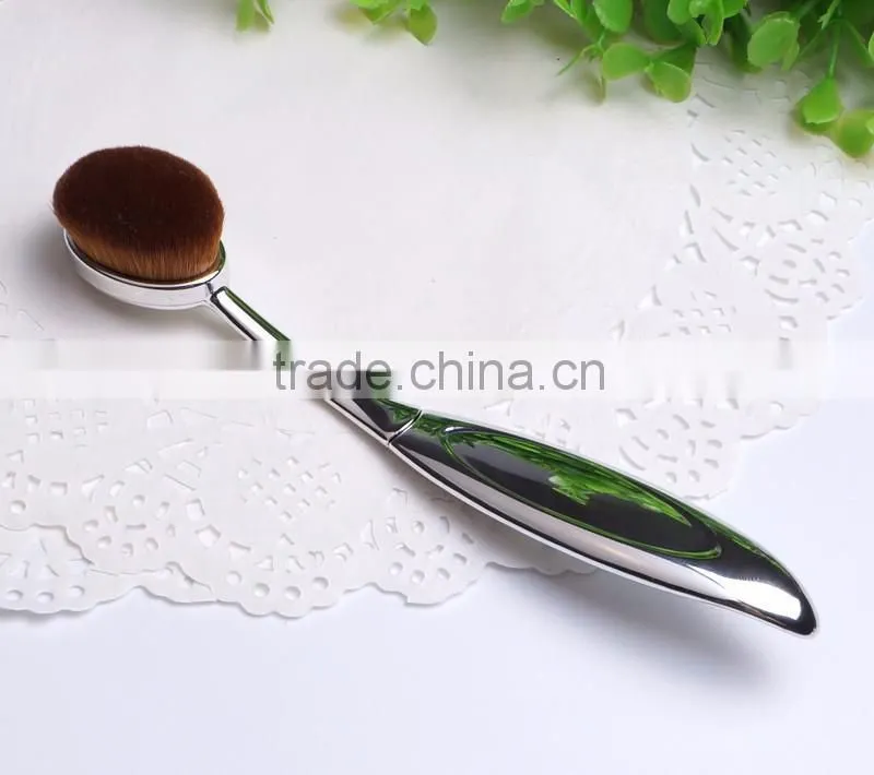 High quality facial synthetic hair powder foundation brush oval makeup brush set