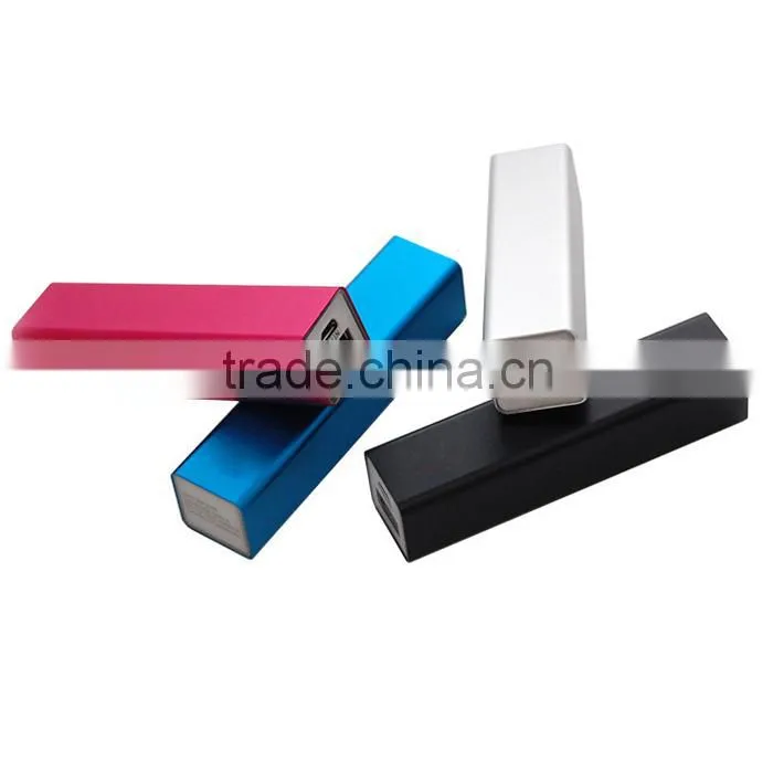 2015 hot aluminum power bank with 2600mAh for smartphone